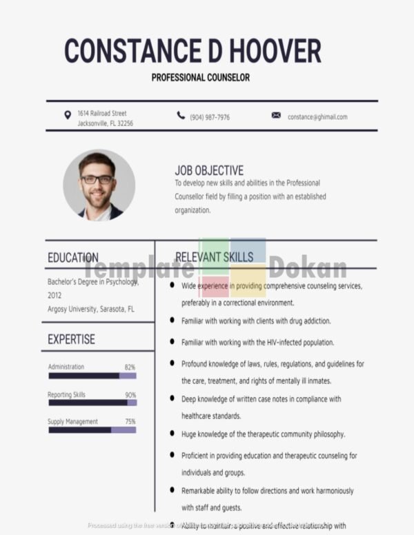 Professional Counselor Resume-CV